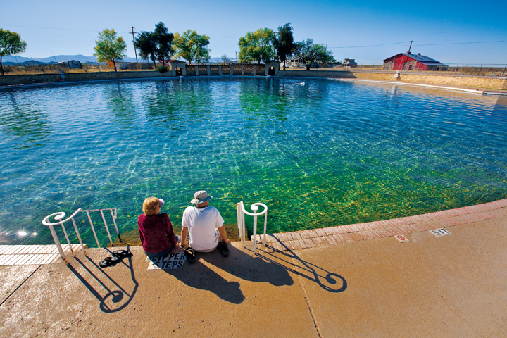 San Solomon Springs supplies the swimming pool at Balmorhea State Park, not far from Fort Davis. (Photo by Erich Schlegel)