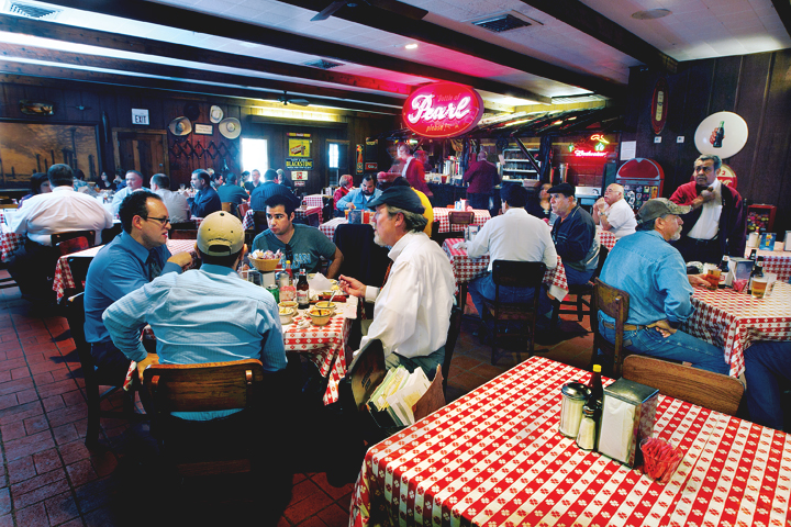 Joe Cotten's Barbecue in Robstown regularly hosts a full house for lunch. (Photo by Erich Schlegel)
