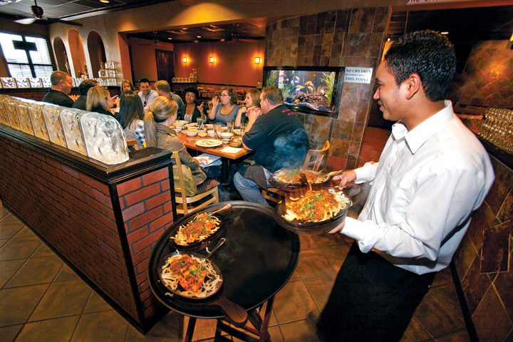 A favorite restaurant of several Houston chefs, the London Sizzler serves British-style Indian fare, including many classic curries. (Photo by Julie Soefer, Greater Houston Convention and Visitors Bureau)