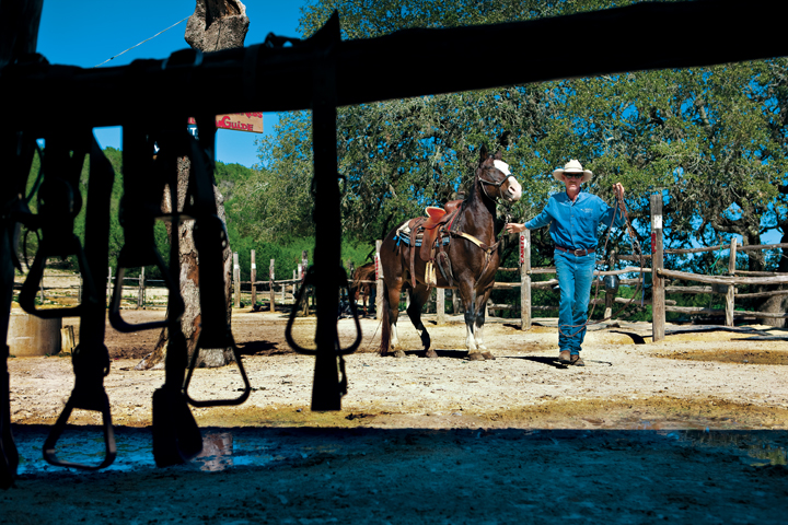 Wrangling a four-footed ride at the Silver Spur Ranch. (Photo by J. Griffis Smith)