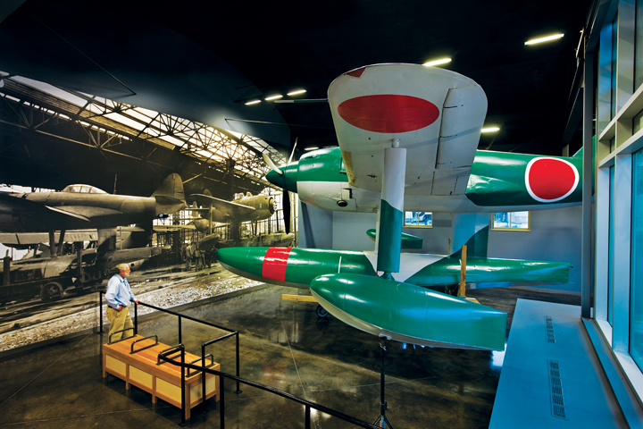 The museum takes great pride in its extremely rare Japanese Rex float plane (in foreground). (Photo by J. Griffis Smith)
