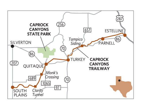 Caprock Canyons Trailway Map
