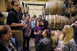 Free brewery tours––this one led by co-owner Jeffrey Stuffings––cater to craft-beer enthusiasts and devoted home-brewers alike.