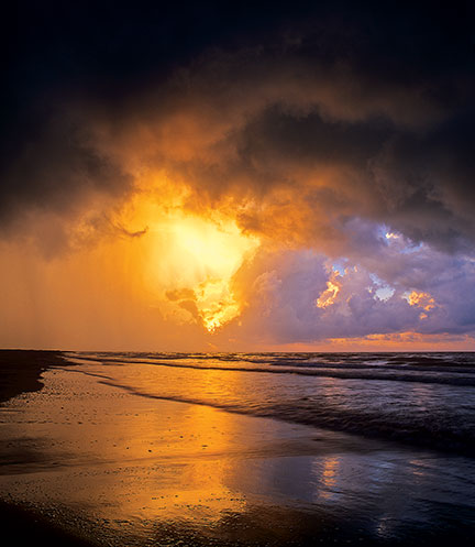A stormy skyscape over Matagorda Island Wildlife Management Area. Photo © Lance Varnell