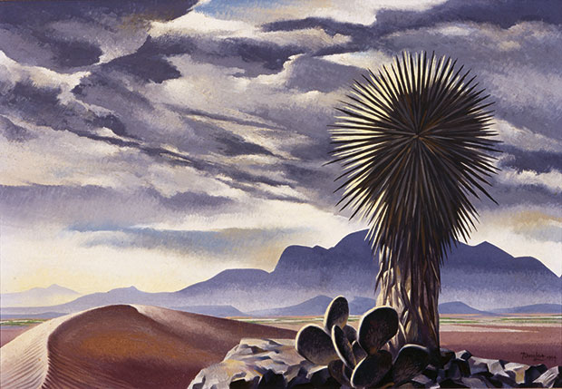 “Rio Grande,” oil on canvas by Tom Lea, 1954, courtesy El Paso Museum of Art, Gift of Mr. and Mrs. Robert W. Decherd