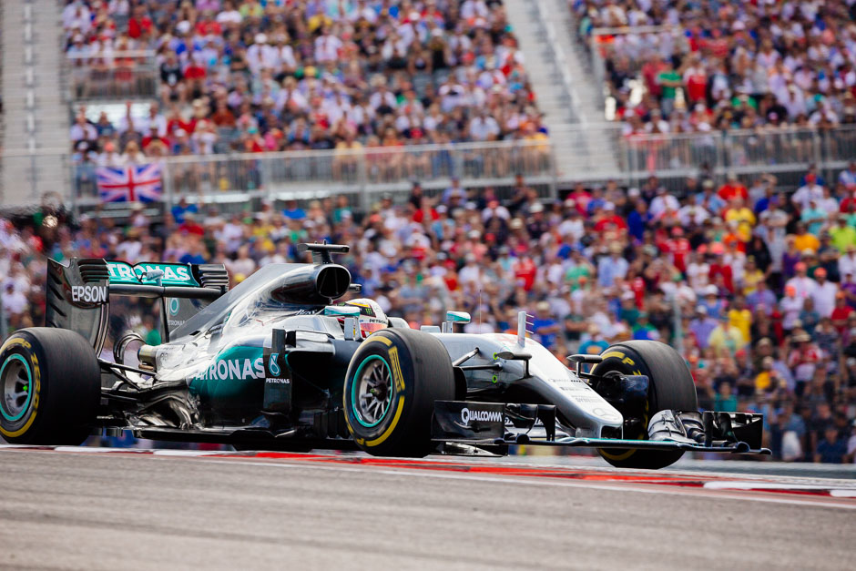 Mercedes AMG Petronas' Lewis Hamilton during the 2016 F1 United States Grand Prix.
