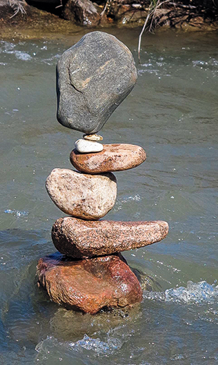 Stacking rocks leaves nature in the balance