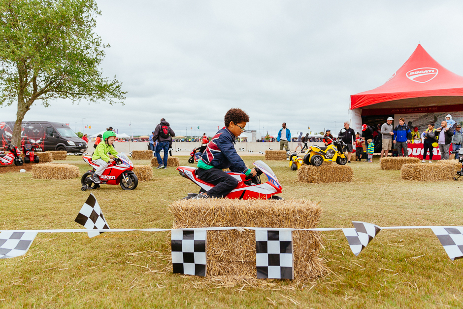 Kids can partake of some lite racing on mini-motorized scooters as part of Dacati Island in the grand plaza area.