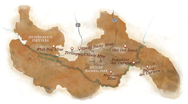 Big Bend area map Illustration by Stephanie Dalton