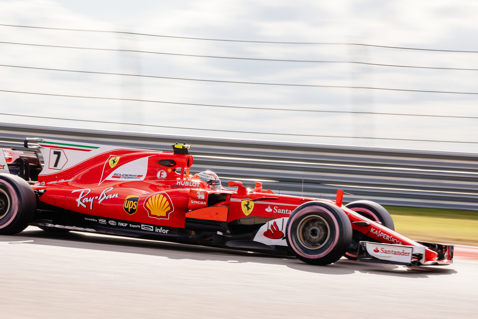 Scuderia Ferrari's Kimi Raikonnen during qualifying.
