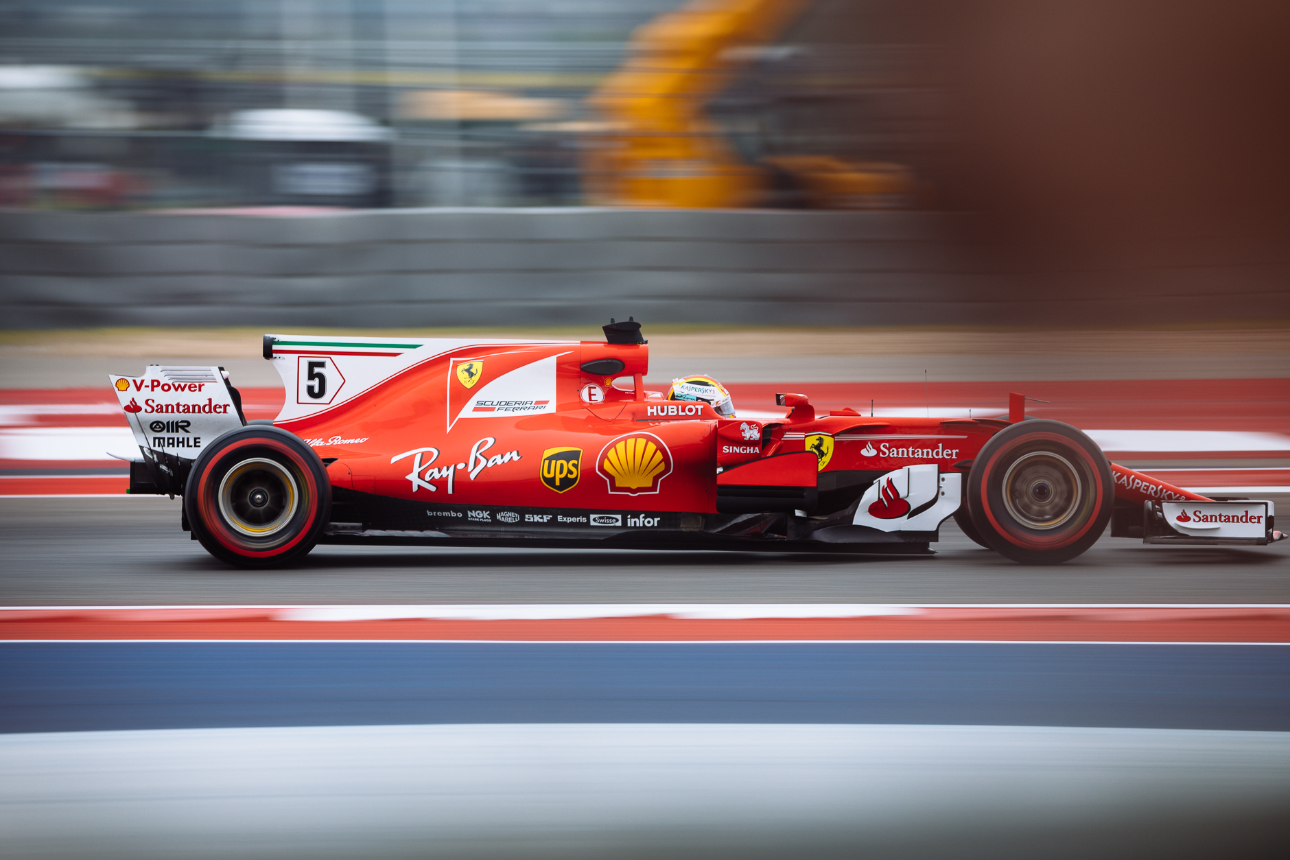 Scuderia Ferrari's Sebastian Vettel during FP1 on Friday.