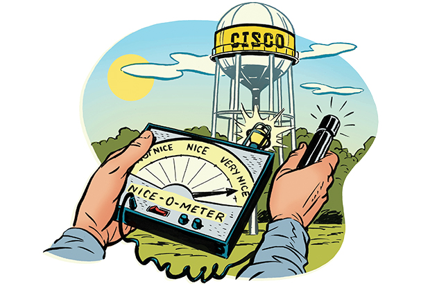 Cisco water tower illustration