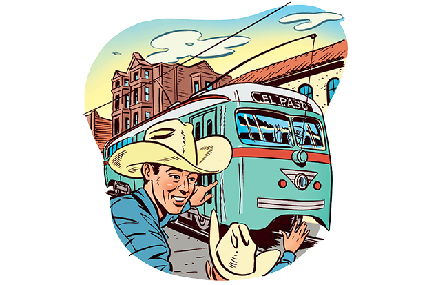 Illustration of an El Paso streetcar
