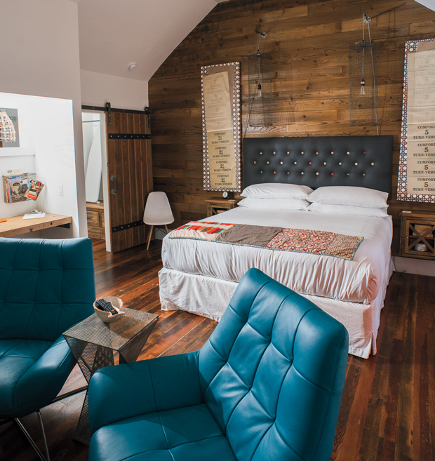 Interior of a guest room.