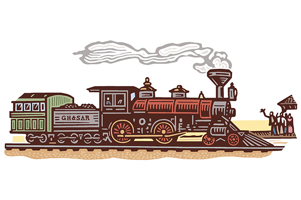 Illustration of steam engine