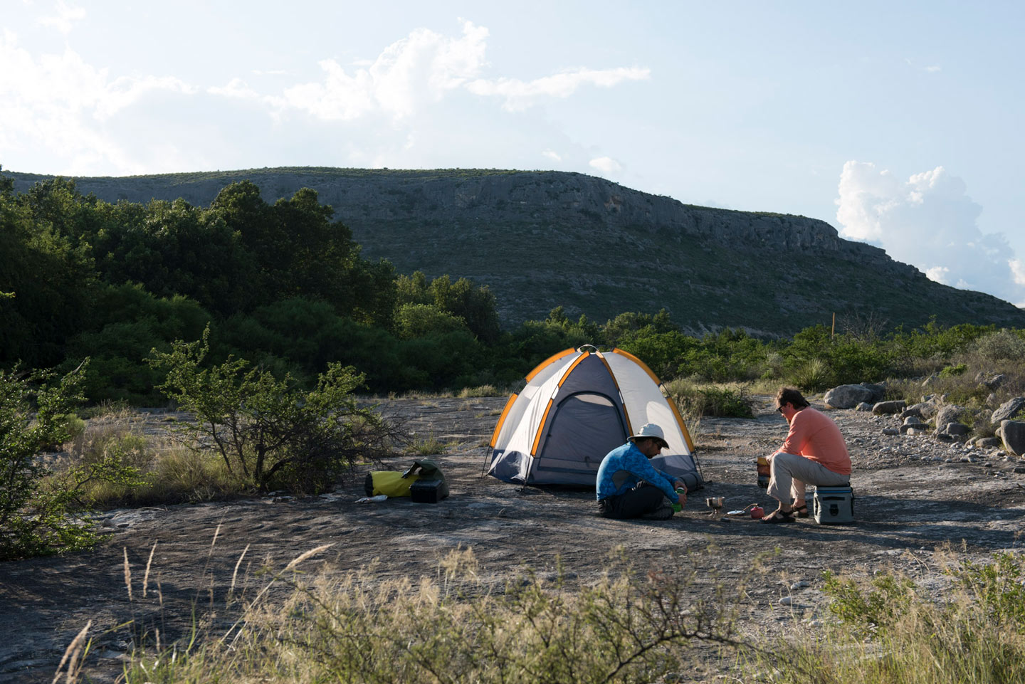 A campsite along the Devils River