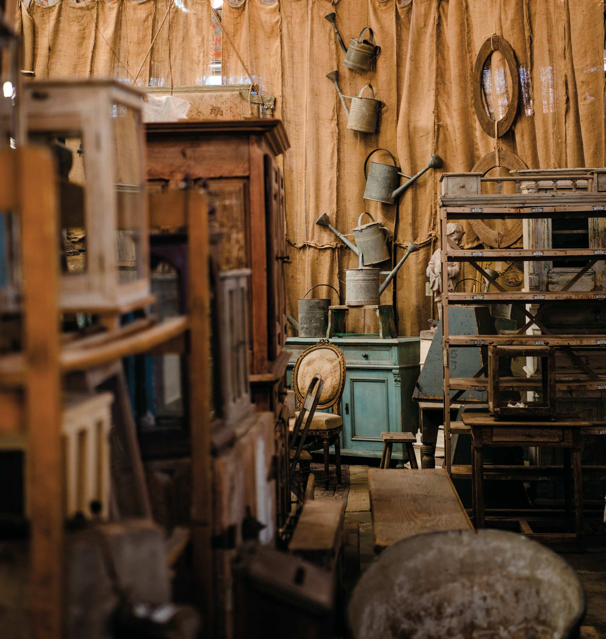 Interior of an antique shop in Fredericksburg