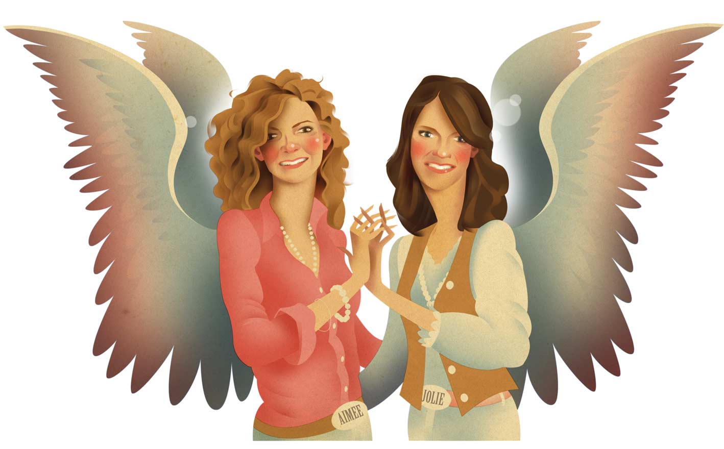 Illustration of Aimee and Jolie Sikes