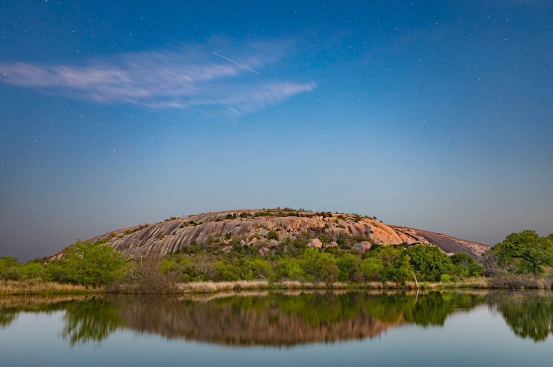 Early evening sky at Enchanted Rock State Natural Area