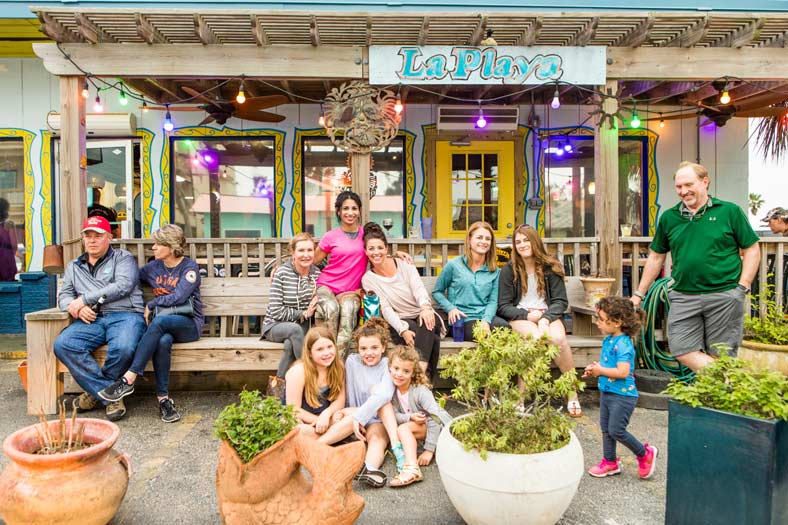 Diners outside La Playa Mexican Grille