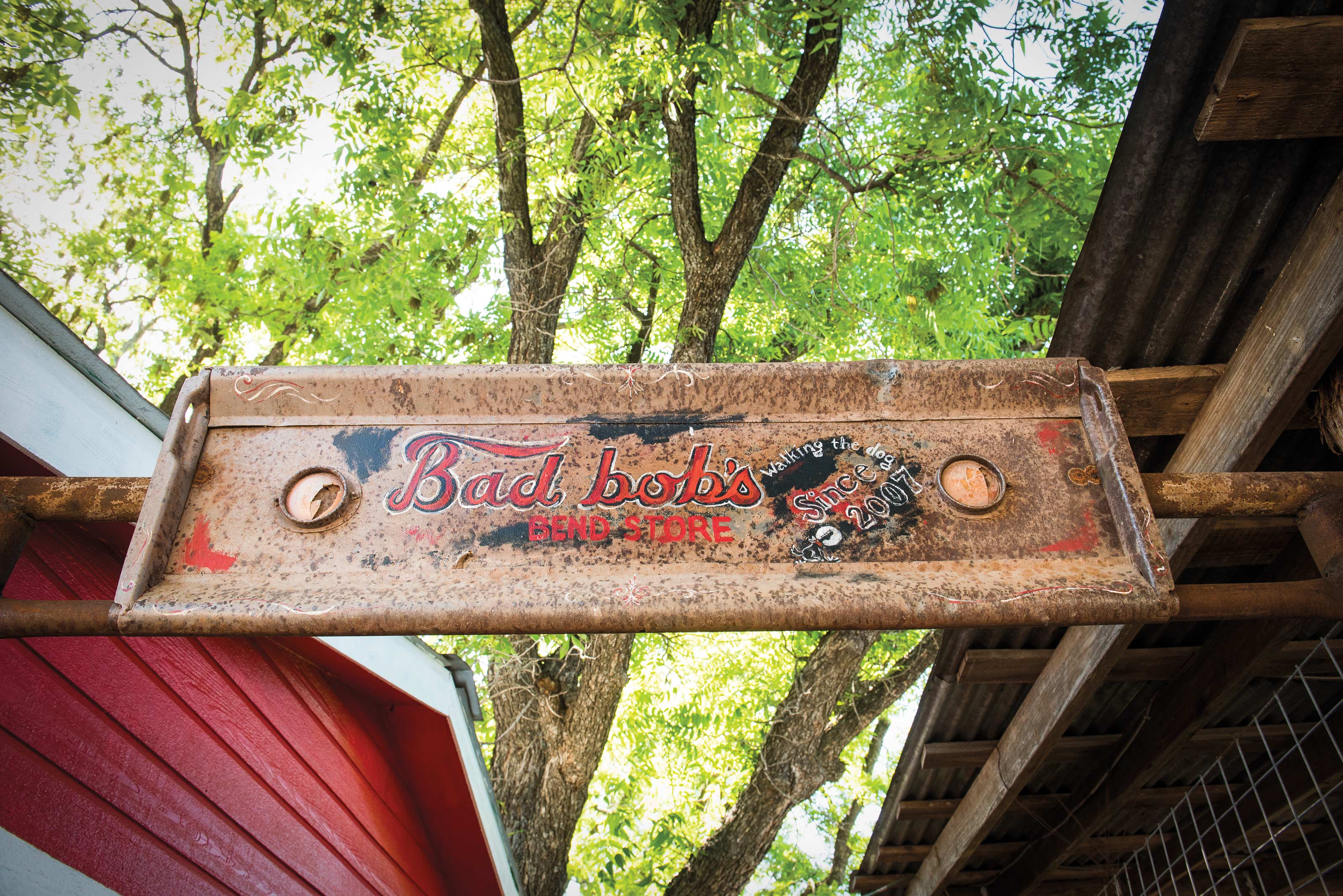 The old Bad Bob's general store sign