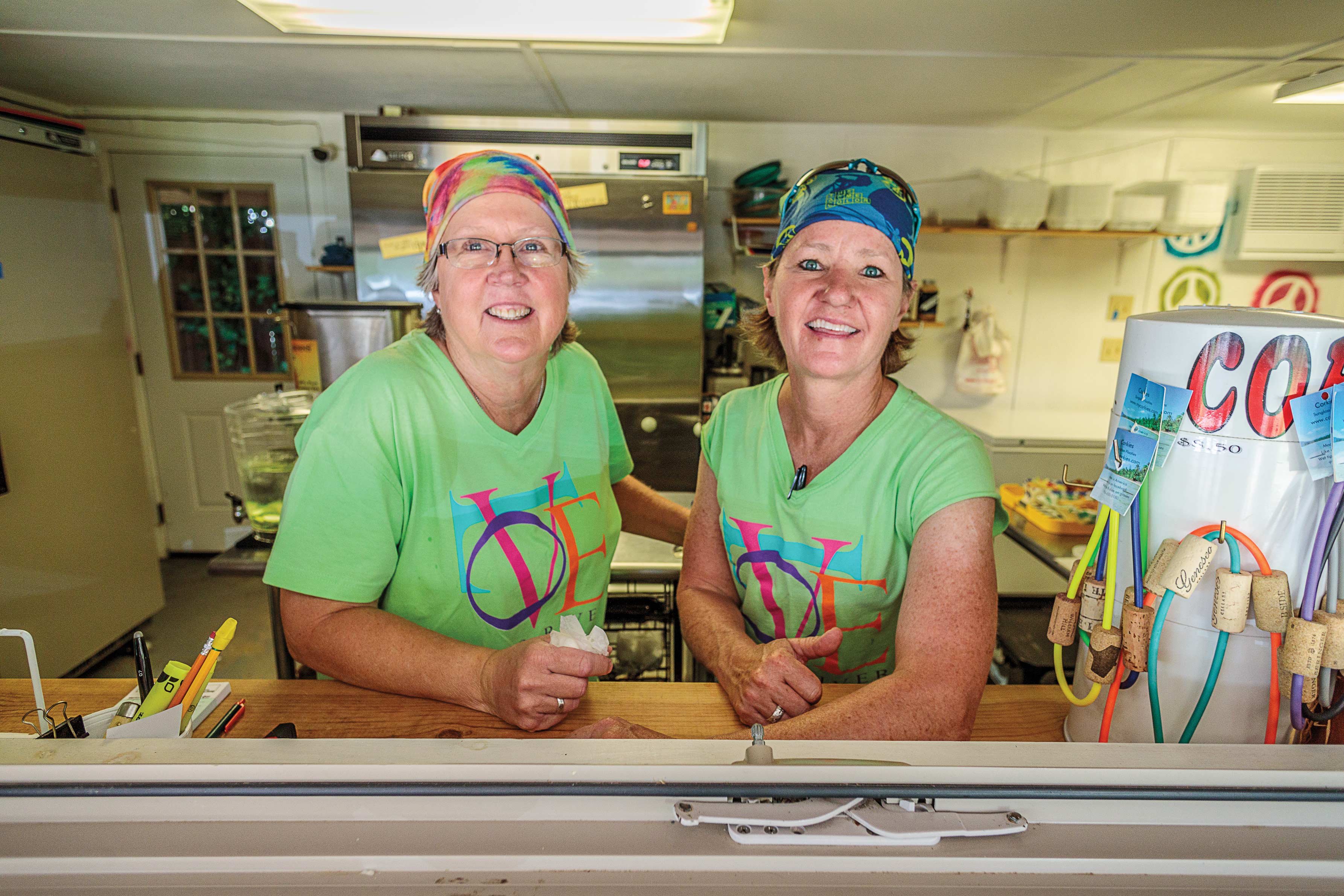 Rayann Shudde and Terri Archer, owners of Hippie Chic's River Shack