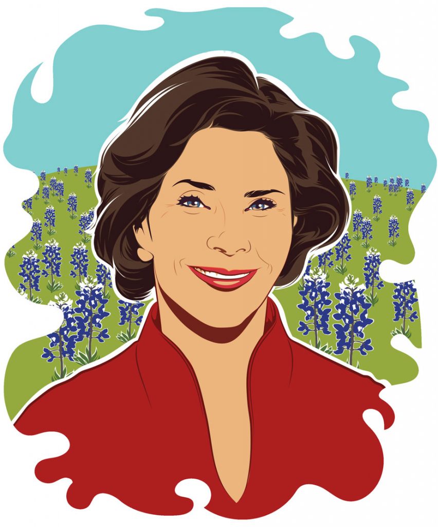 Illustration of Laura Bush