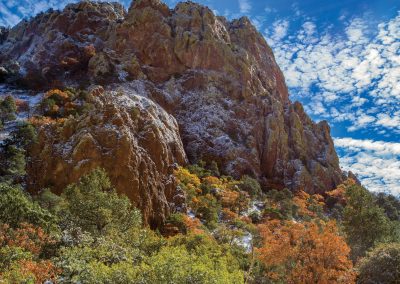 Photo: A Snowy Autumn Day in the Chisos Mountain of Big Bend