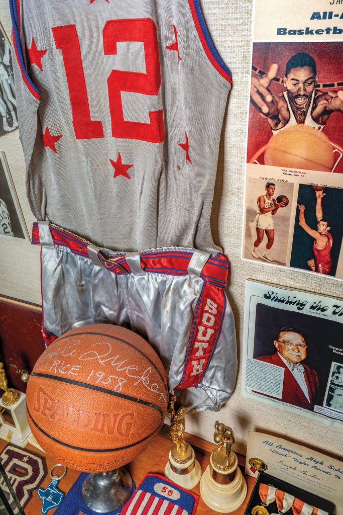 A signed Temple Tucker basketball at the Texas Basketball Museum