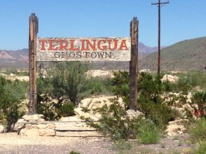 Terlingua Ghost Town sign. Photo by John Lumpkin.
