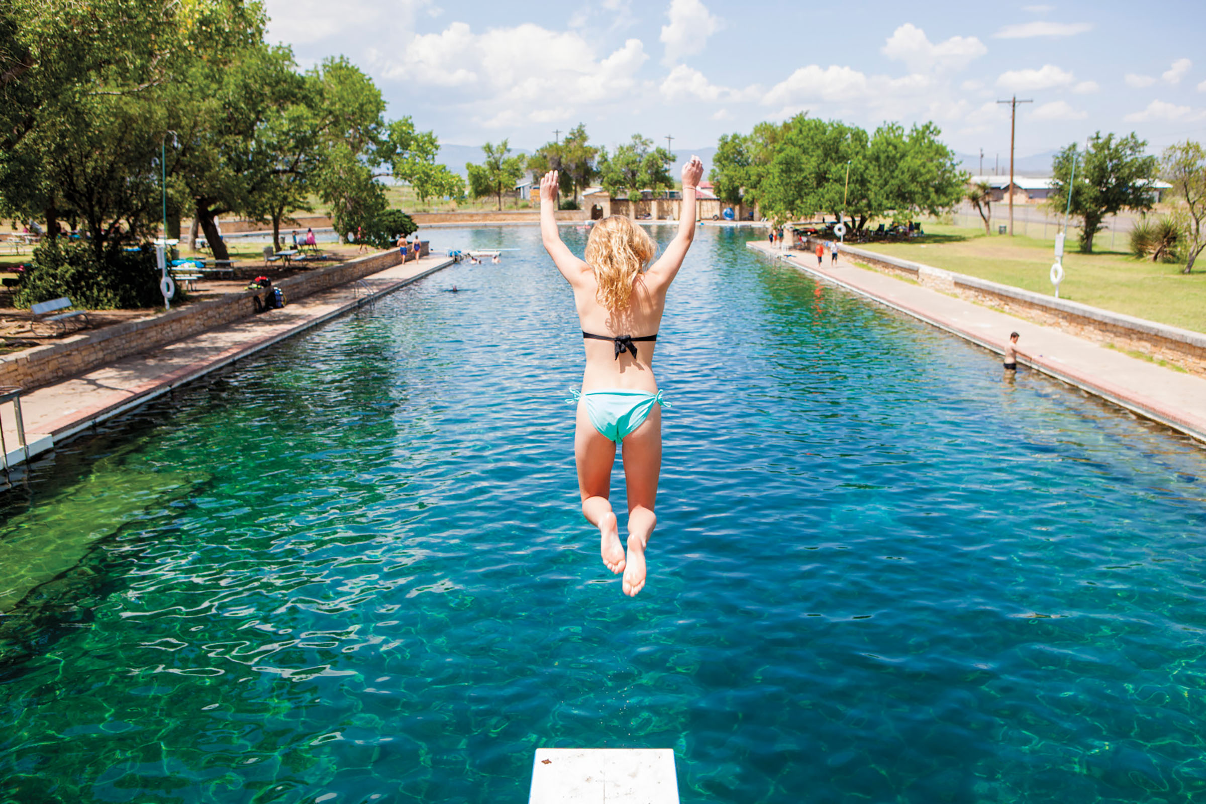 The swimming pool at Balmorhea State Park in West Texas