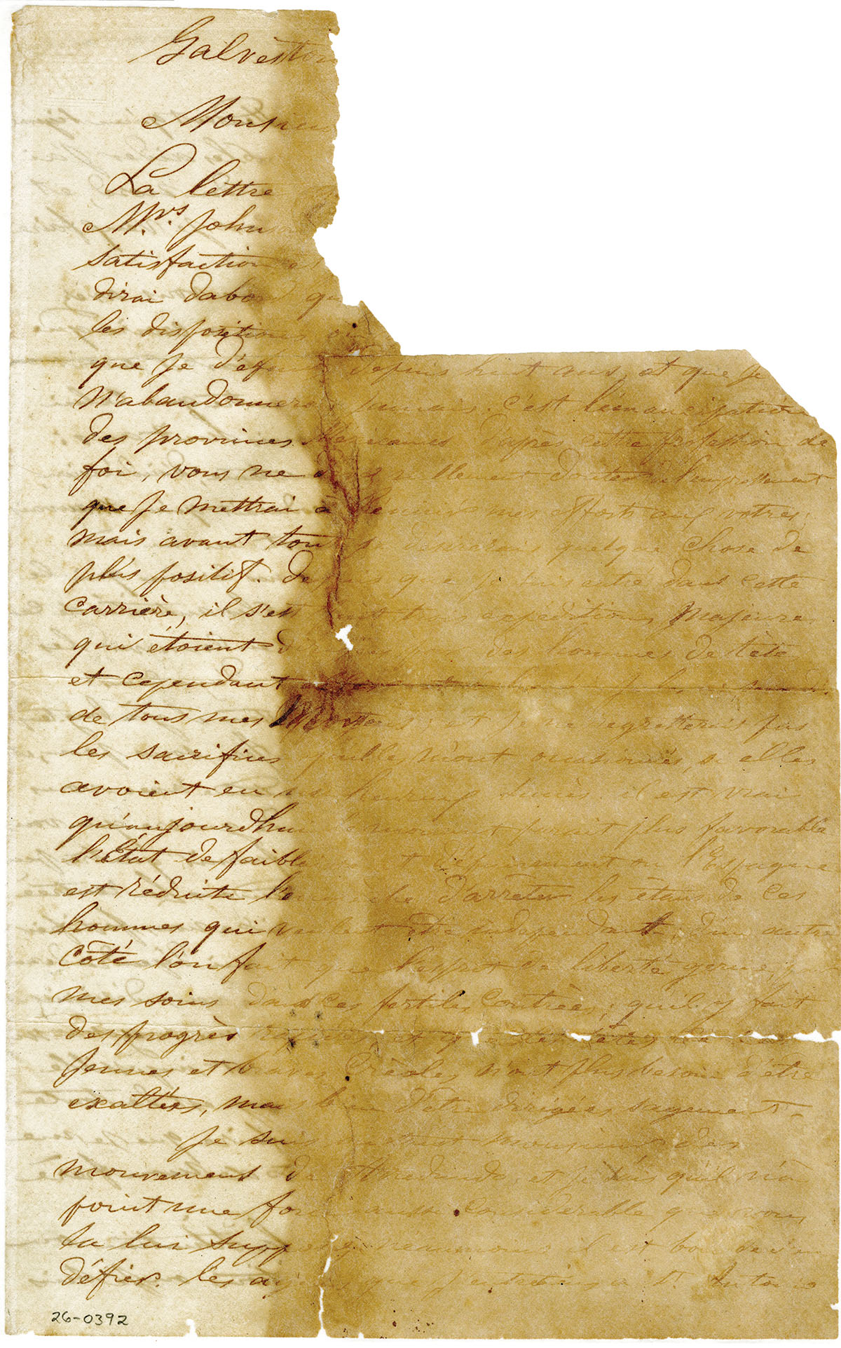 Lafitte's letter to James Long