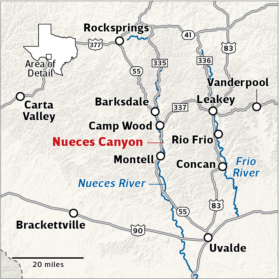 Nueces River Map  