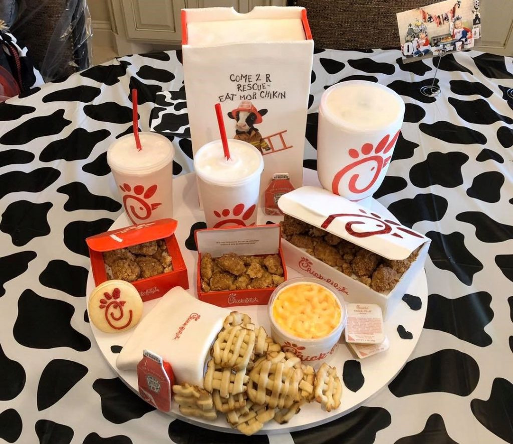 Chick-fil-a meal that is actually a cake