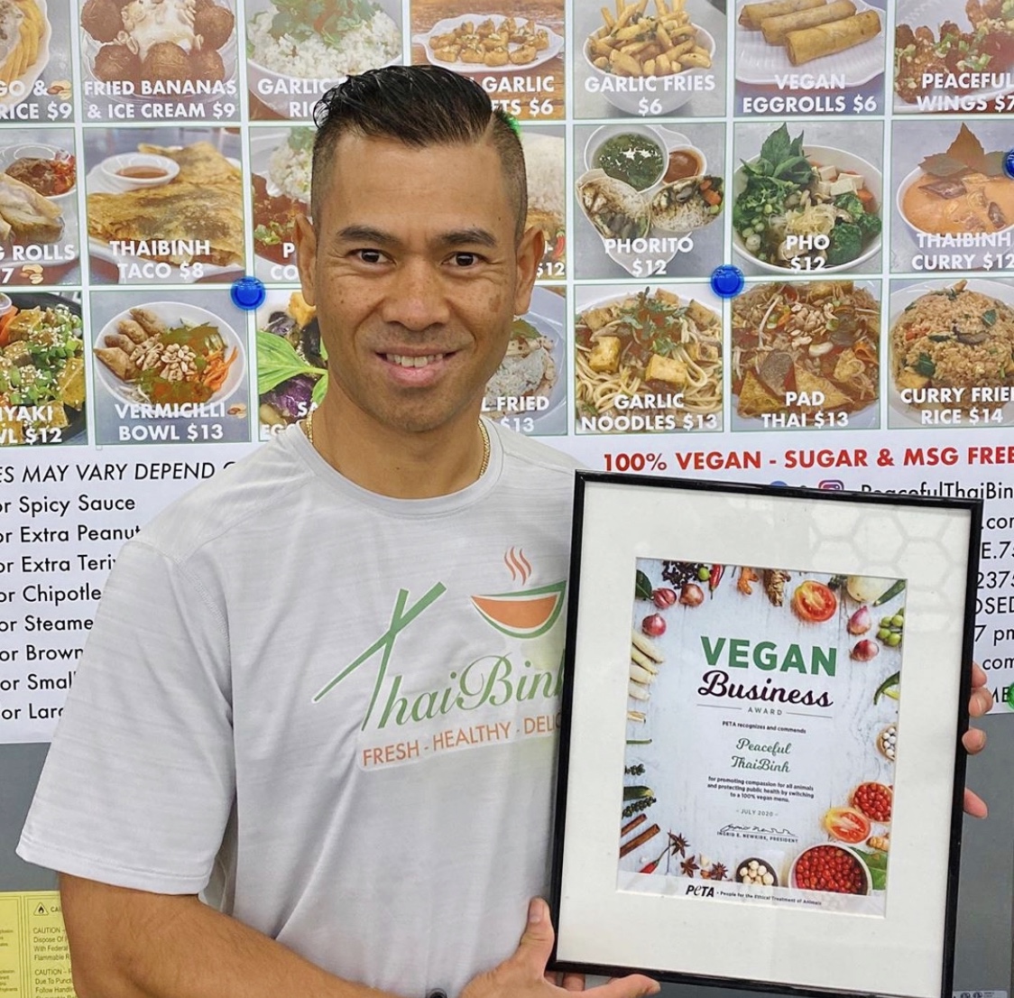 ThaiBinh Ho, restaurant owner, Vietnamese, vegan, award