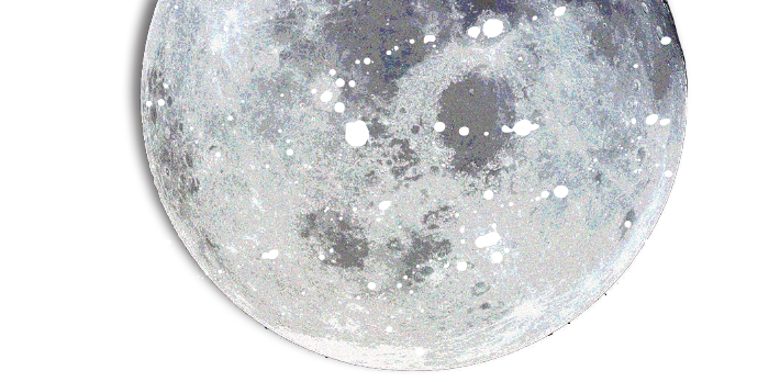A cutout of the moon