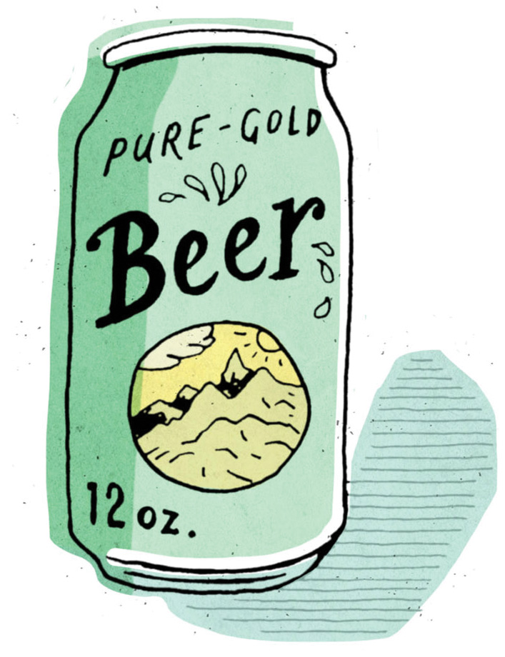 An illustration of a can of beer