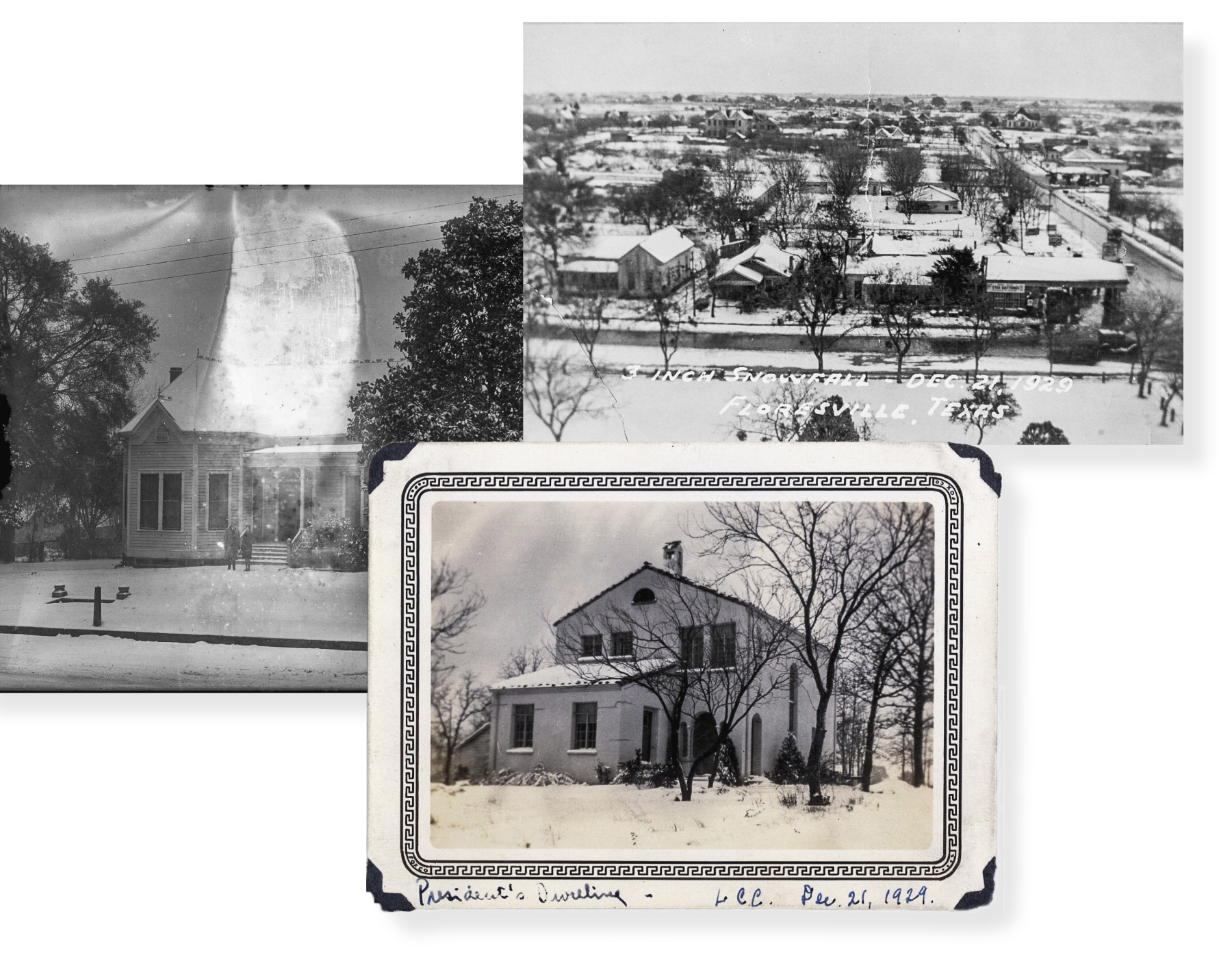 Historical photos of Texas towns blanketed in snow