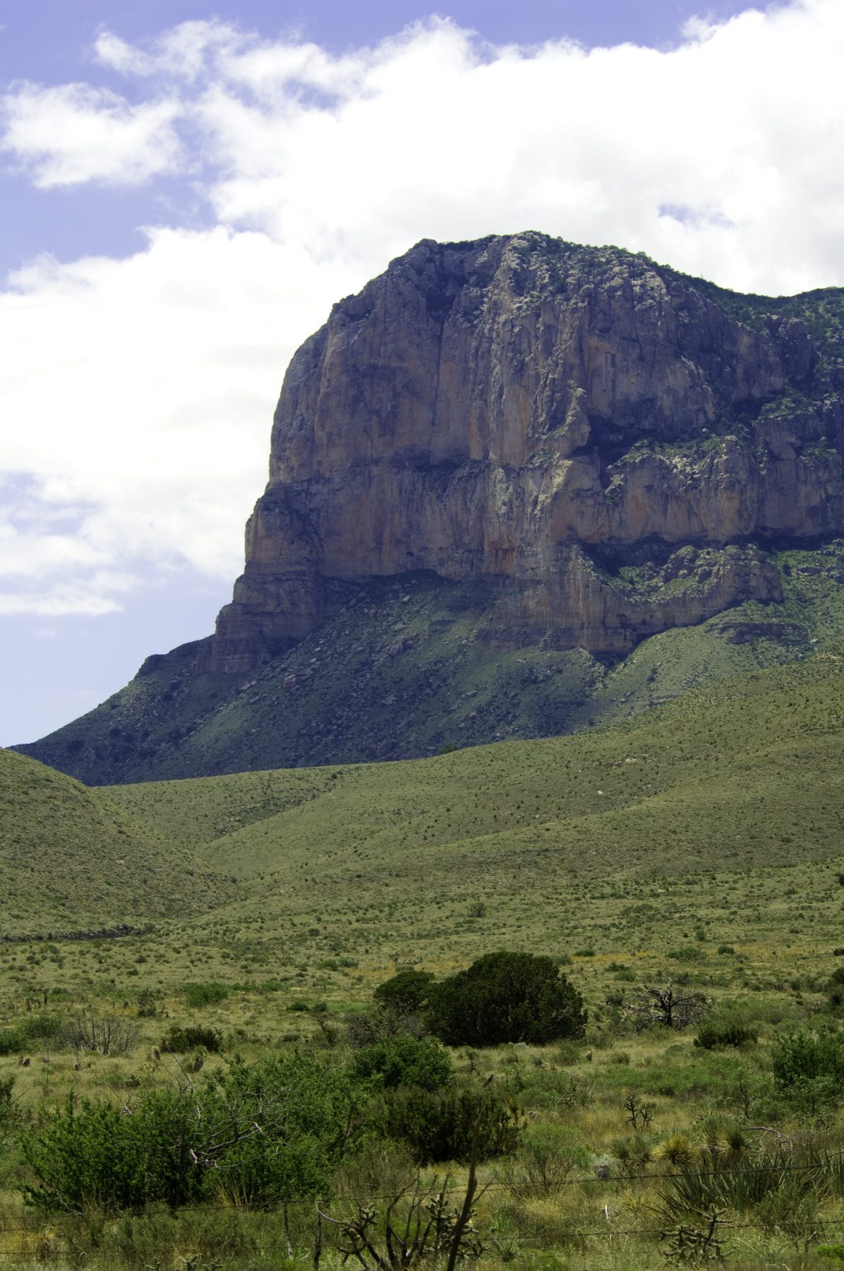 A mountain peak located in Guadalupe Mountains National Park on a bright day. Photo by Stan A. Williams.