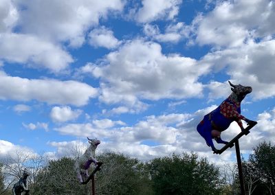 Roadside Oddity: Richmond’s Trio of Jumping Cows