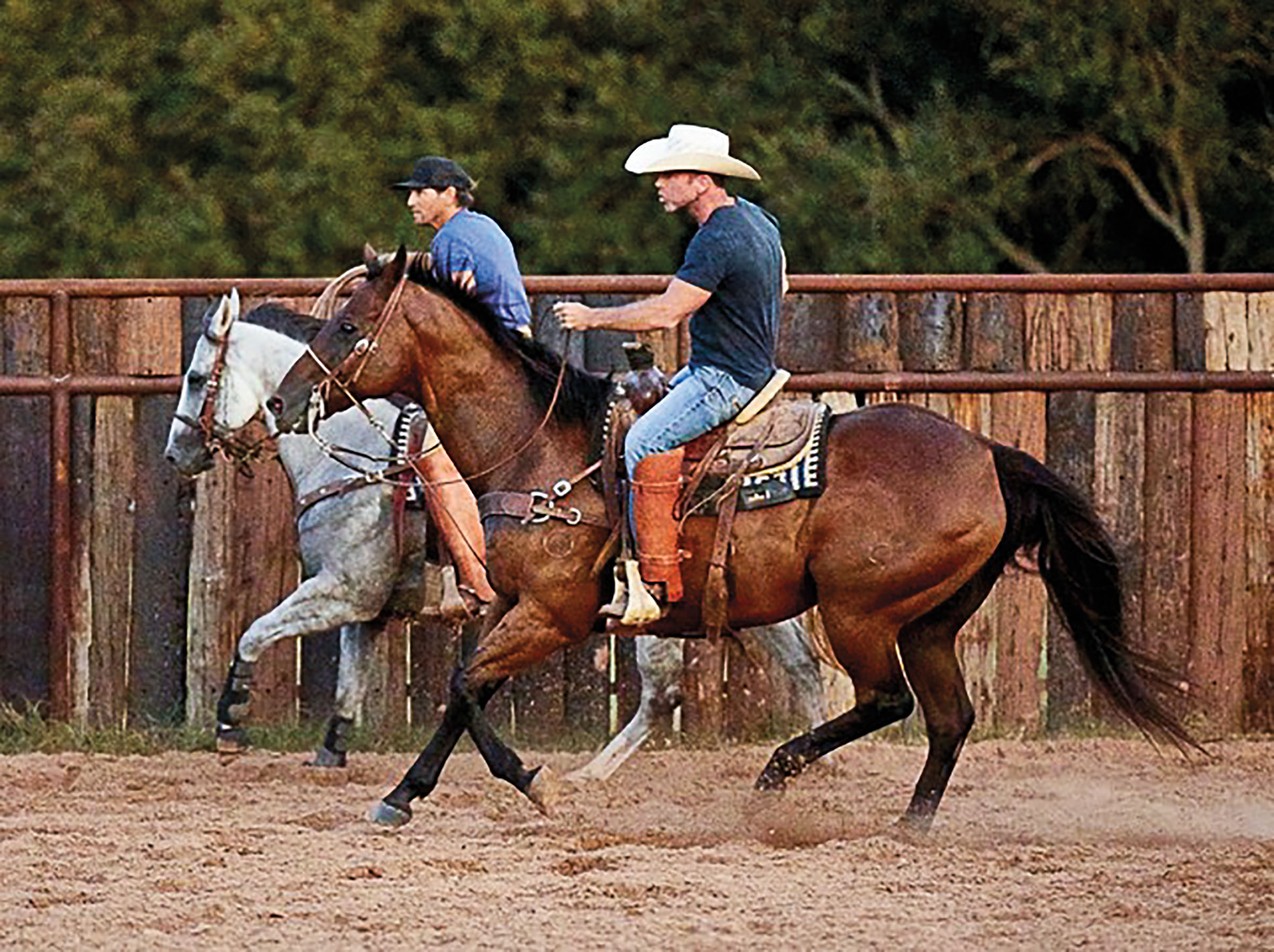 Two men on horseback