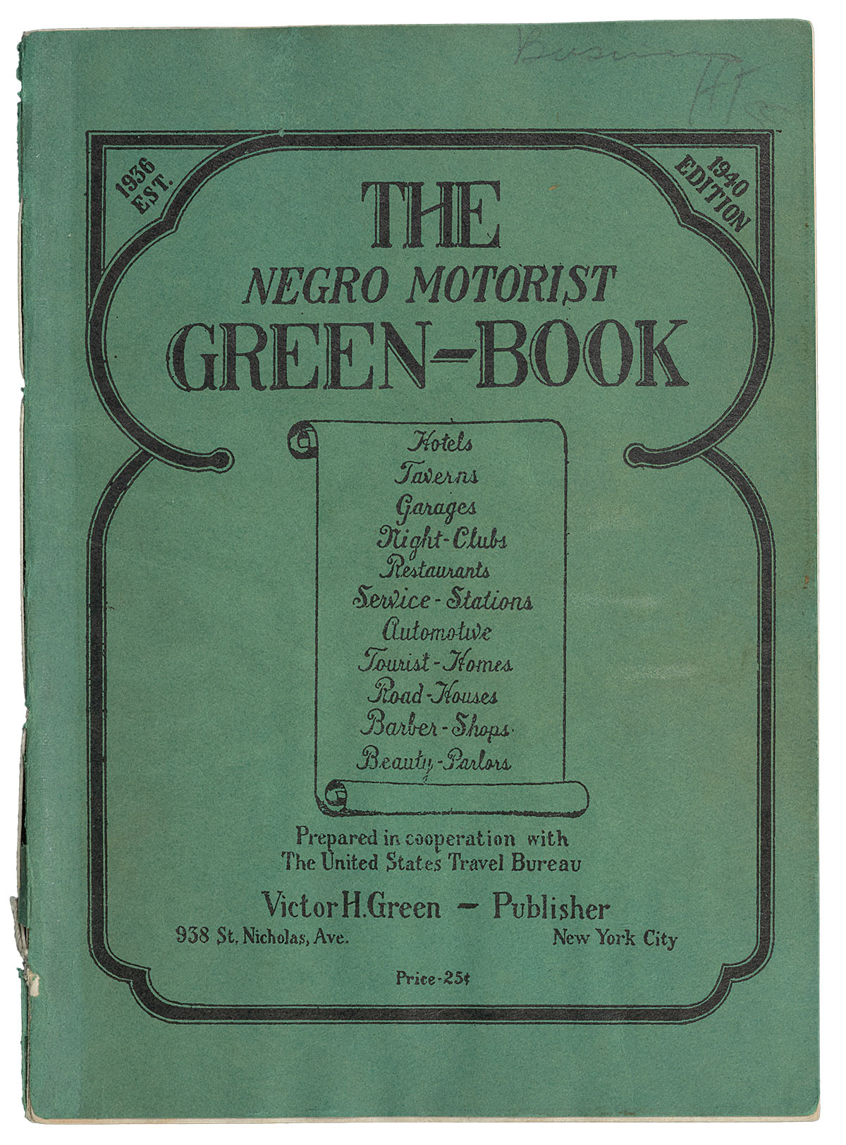 A cover of a historic Green Book