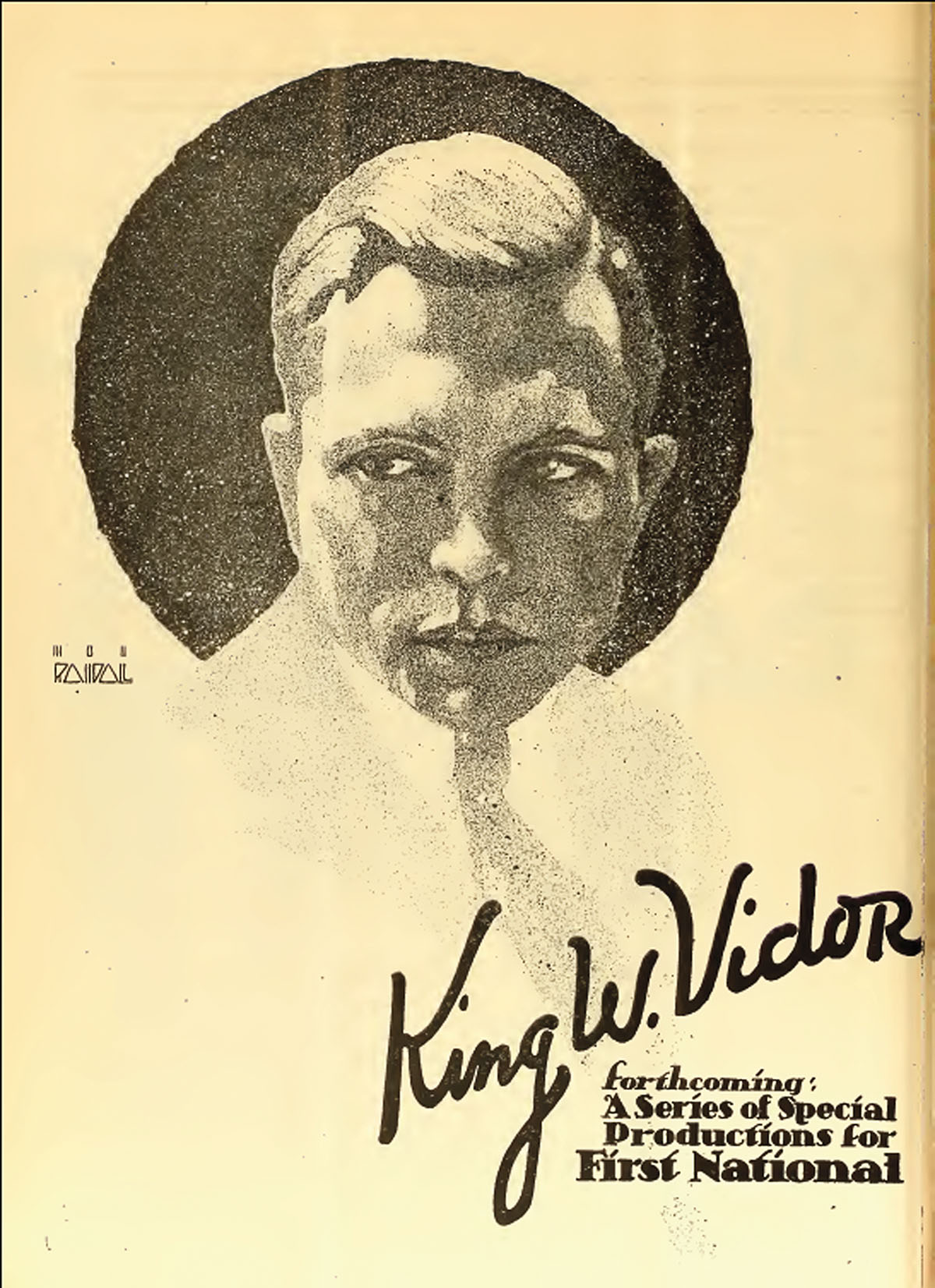 An old scan of a picture of King Vidor with his name written on it