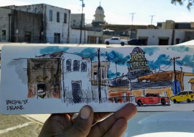 A Mesquite Artist Sets Out to Capture Every Courthouse Square in Texas