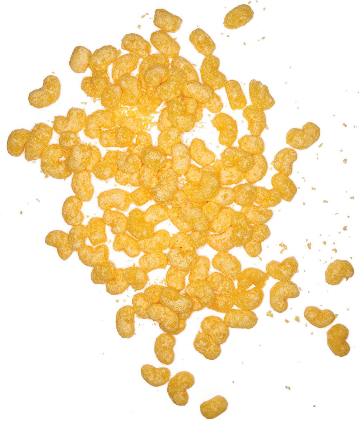 An overhead view of golden yellow beaver nuggets