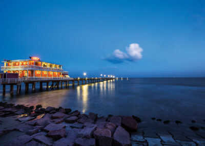 The Galveston Fishing Pier Illuminates the Gulf of Mexico