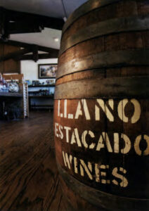 wine barrel at Llano Estacado winery