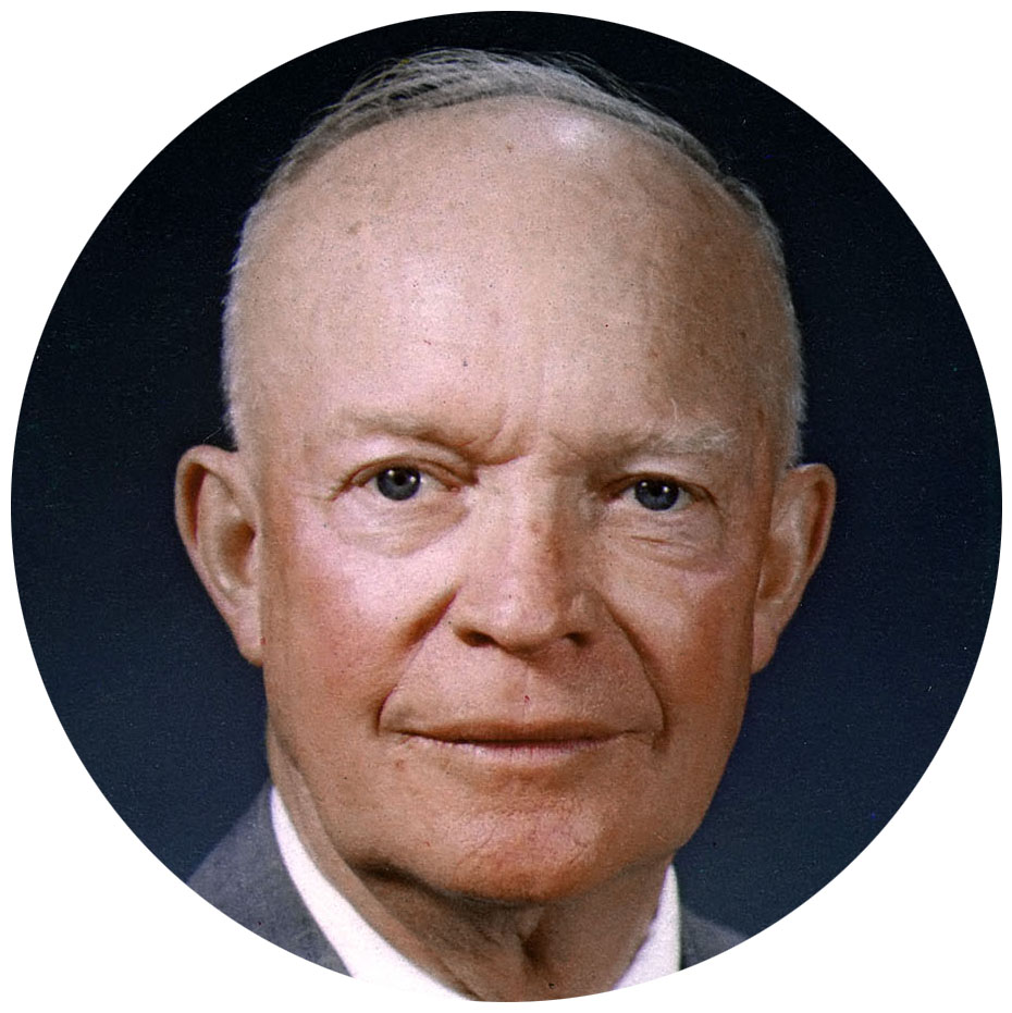 A picture of Dwight D. Eisenhower in a suit