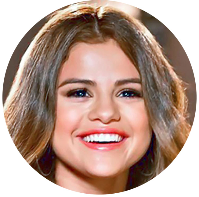 A picture of Selena Gomez smiling