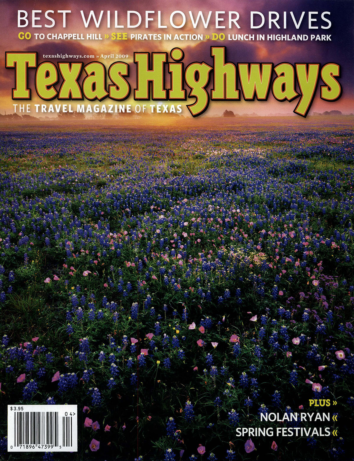 The April 2009 Cover of Texas Highways Magazine